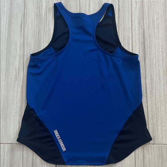 Women’s Under Armour racerback dri fit workout tank Navy & royal blue large - Picture 5 of 6